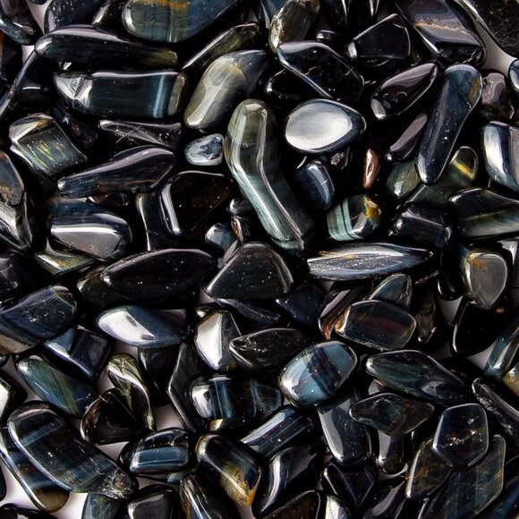 25g Tumbled Blue Tigers Eye Gemstone Crystals 5-15 Stones Gems Rocks Specimens - Picture 4 of 4